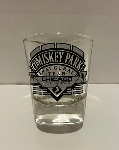 Shot Glass CHICAGO WHITE SOX Comiskey Park 1991 INAUGURAL YEAR MLB Baseball Cover