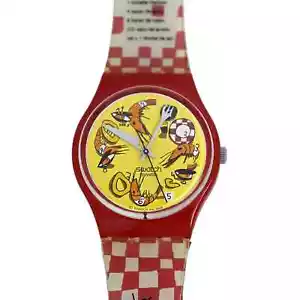 SWATCH STANDARDS 2000 LA PAELLA WATCH GR141 FORK KNIFE VAMOS A COMER SPAIN NIB - Picture 1 of 8