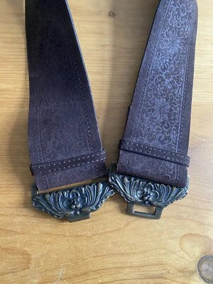 Maxmara Sportmax Código Marrón Cinturón Repujado con Herrajes de Latón Deslustrado Talla L Foto 1 de 4