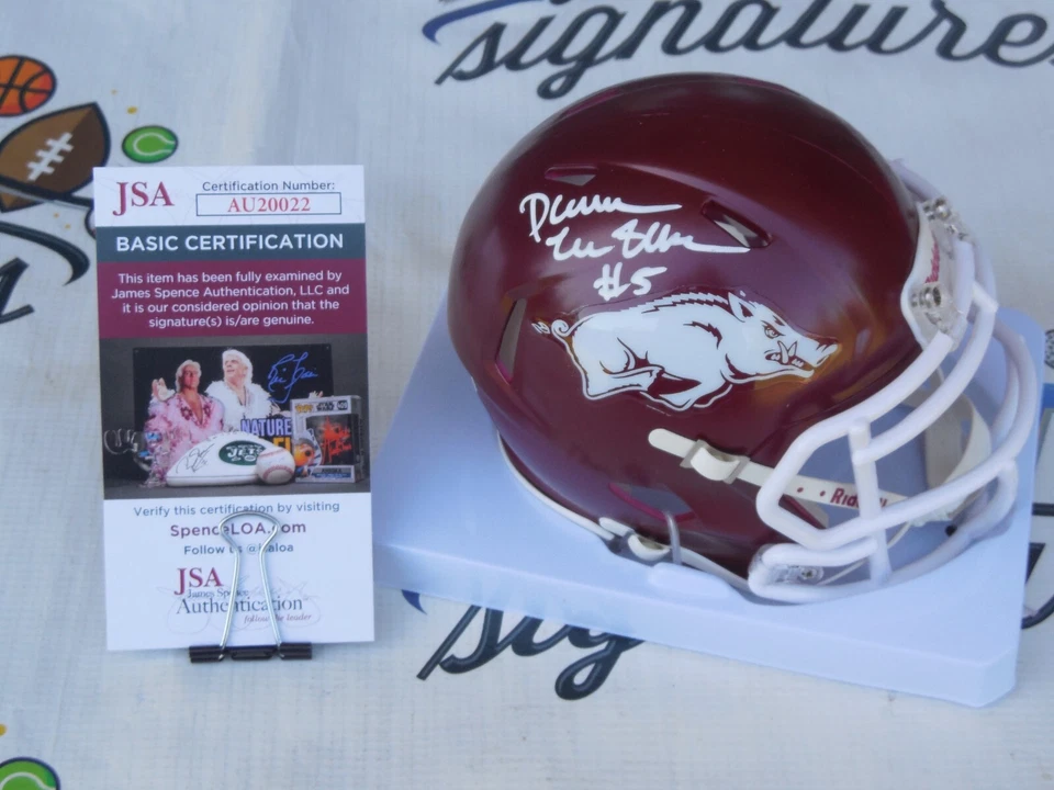 Darren McFadden signed Arkansas UA Razorbacks mini helmet JSA COA Dallas Cowboys - Image 1 of 1