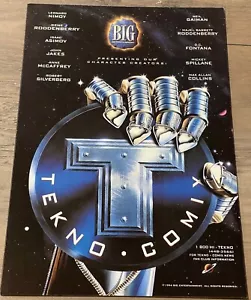 Tarjeta promocional Big Entertainment Tekno Comix Our Character Creators de noviembre de 1994 9"x 6" - Imagen 1 de 2