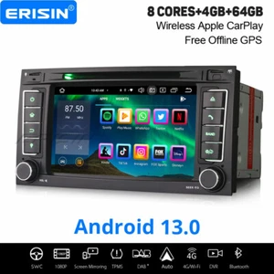 64Go 8-Cœurs Android 13 DAB+ Autoradio CarPlay Navi Pour VW TOUAREG Multivan T5 - Imagen 1 de 18