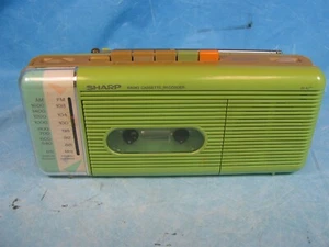 Grabadora de casete de radio Sharp QT-50 verde espuma de mar de colección de los años 80 - ENVÍO GRATUITO - Imagen 1 de 5