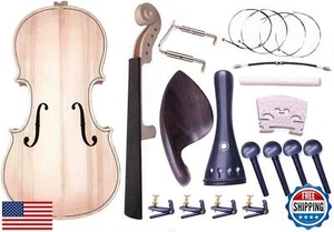 Jiayouy Violine Teile und Zubehör 4/4 Violine DIY Kit für Schüler Anfänger - Bild 1 von 5