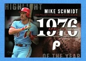2015 Topps Highlight of the Year #H19 Mike Schmidt Phillies - Imagen 1 de 1
