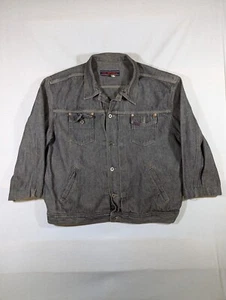Vintage Guess Jacket Mens 3XL Denim Trucker Button Up Gray Retro USA 100% Cotton - Picture 1 of 10