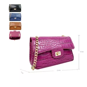 Borsa a tracolla donna stile ecopelle coccodrillo per donna borsa casual per ragazze - Foto 1 di 32