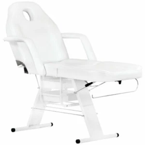 Hydraulische Kosmetikliege Weiß Massageliege Kosmetikstuhl Beautyliege - Bild 1 von 3