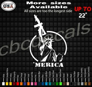Pegatinas de la Estatua de la Libertad de Merica | pegatinas de derechos de pistola | calcomanías para ventana de automóvil AR15 - Imagen 1 de 1