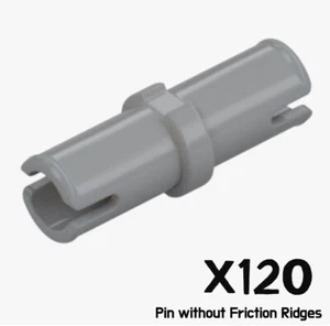LEGO X120 TECHNIC Pin without Friction Ridges Medium Stone Grey 4211807 3673 - Picture 1 of 1