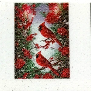 North American Cardinal 5D Diamond Painting Kit Snow Christmas Gift Idea - Picture 1 of 6