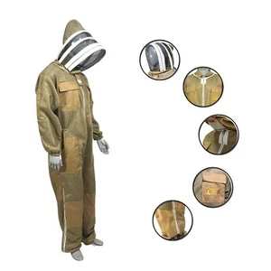 ULTRA VENTILATED 3 LAYER BREEZE MESH BEEKEEPING OVERALL BEE FULL SUIT SIZE - XL - Picture 1 of 8