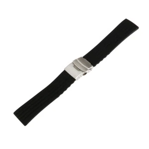 22 Mm Waterproof Watch Bands for Men Steel Buckle - Picture 1 of 5