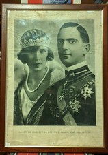 Stampa 30x40 cm UMBERTO DI SAVOIA E MARIA JOSE DEL BELGIO