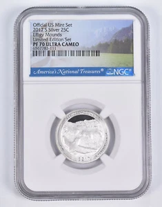 2017-S Silver PF70 ANT Effigy Mounds Quarter Limited Edition NGC - Picture 1 of 5