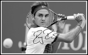 Imagen de lona de algodón autografiada de Roger Federer. Edición Limitada (RF-312)x - Imagen 1 de 1