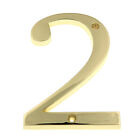 Gatehouse Polished Brass 4 Inch House Numbers, Flush Mount
