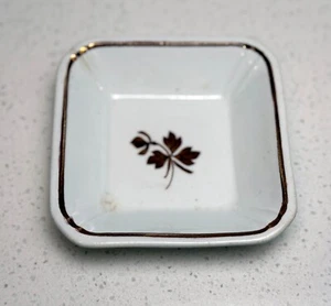 Vintage Alfred Meakin Royal Ironstone China Square Dish – Brown Leaf Design – En - Picture 1 of 3