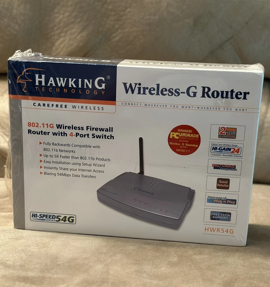 Hawking Technology Wireless-G Router HWR54G - USED IN ORIGINAL BOX - Powers Up - Image 1 of 4