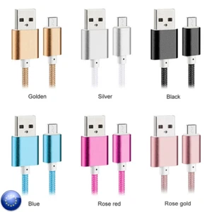 CABLES ANDROID USB NYLON 1.5M CUERDA TRENZADA MOVIL CARGADOR SAMSUNG XIAOMI SONY - Foto 1 di 11