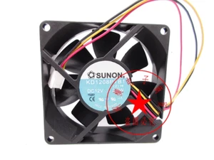 1PC SUNON KD1208PTB1 8025 DC12V 2.5W 8CM 3-wire cooling fan - Picture 1 of 2