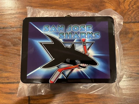 San Jose Sharks Retro Lunch Box - Arena Giveaway - Tampa Bay Lightning 10/29/22 Cover