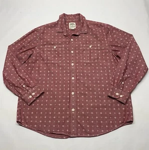 Lands End Blake Shelton rotes Western Hemd mit Knopfleiste Größe XL Country Cowboy Rodeo - Bild 1 von 23