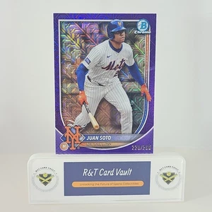 2025 Bowman Chrome Purple Mega Refractor Juan Soto /250 - Picture 1 of 2