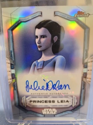 2022 Topps Finest Star Wars Julie Dolan as Princess Leia #FA-JD Auto - Image 1 of 2