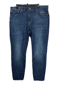Lucky Brand 121 Slim Straight Jeans Mens 38x32 Blue Denim Dark Wash Stretch - Bild 1 von 10