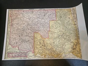 Karte von Oklahoma und Indianerterritorium - Bild 1 von 9
