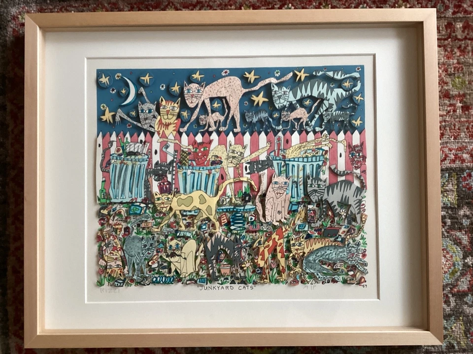 JAMES RIZZI 3D "Junkyard Cats" handsigniert AP Exemplar 1989 - Bild 1 von 4