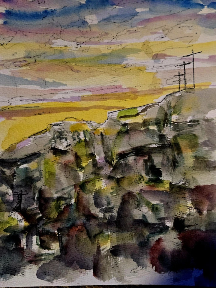 Pintura Acuarela Jesús ORIGINAL "Redimido" Foto 1 de 1