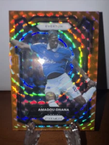 2023-24 Panini Prizm Premier League - Amadou Onana #253 Orange Mosaic Prizm - Picture 1 of 2