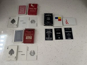 VTG US Army Air Corps Red Cross Aviator Playing Cards Uncle Sam Flag Cards READ - Picture 1 of 15