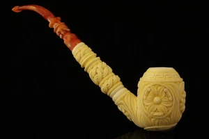 srv - Tubo de espuma de mar bloque renacentista famoso de Sevket con estuche ajustado 15579 - Imagen 1 de 11