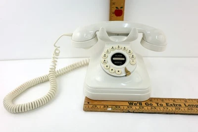 Pottery Barn GRAND PHONE Pulsador Vintage Retro Estilo Giratorio Beige/Crema  Foto 1 de 4