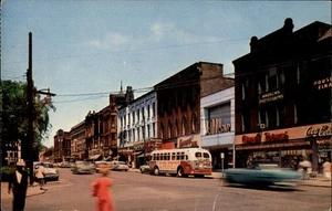 Warren,OH Park Avenue, Old Bus Trumbull County Ohio Postcard - Picture 1 of 2