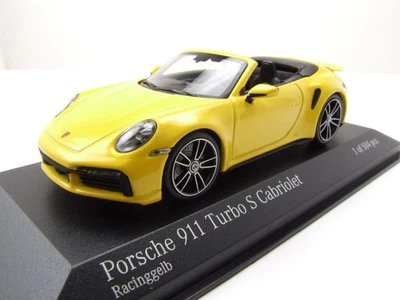 Porsche 911 992 Turbo S Cabrio 2019 Giallo Modellino 1:43 Minichamps - Immagine 1 di 4