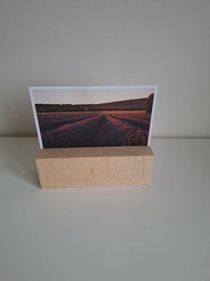 Wooden Restaurant Menu Holder Table Name Stand Postcard Base - Image 1 of 3