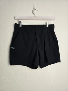 HUK BLACK NEXT LEVEL ON/OFF WATER PERFORMACE QUICK DRYING SMALL ACTIVE SHORTS - Picture 1 of 4