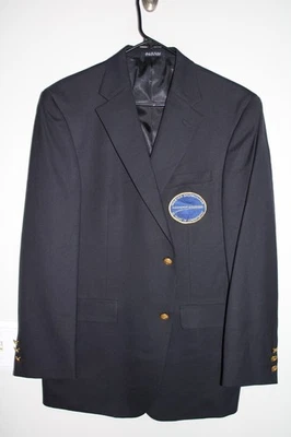 CHAQUETA BLAZER AZUL MARINO NORTHROP GRUMMAN MASTER SHIP BUILDER BOTÓN DORADO talla 42R Foto 1 de 4