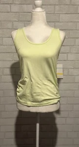 Zella NWT Activewear All Day Lime Green Ruched Tank Size M Medium - Picture 1 of 1