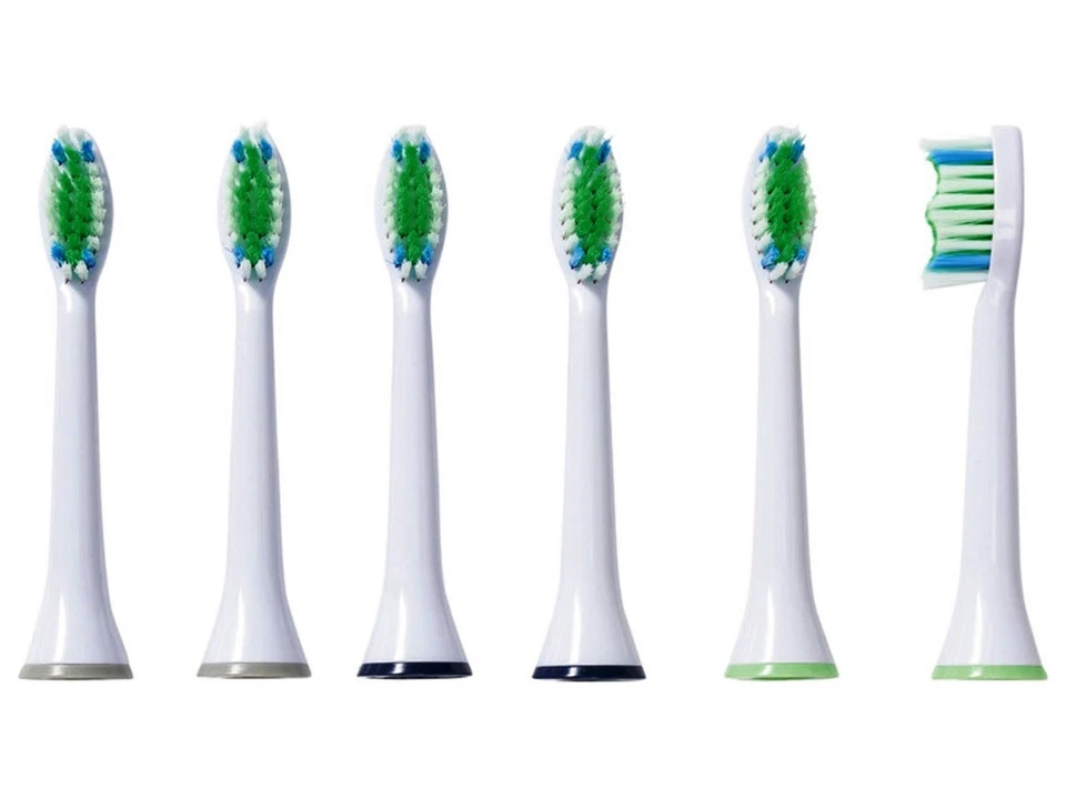 6x Nevadent replacement sonic toothbrush heads "NZKS 6 B3" brush heads - Image 1 of 4