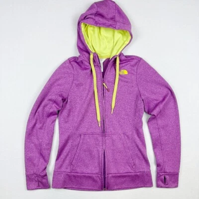 Sudadera con capucha The North Face TNF Fave cremallera completa pequeña para mujer púrpura amarillo Foto 1 de 4