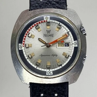 VINTAGE PRECIMAX AQUAMAX SAFETY AUTOMATIC MOVEMENT 43MM STAINLESS STEEL - Image 1 of 4