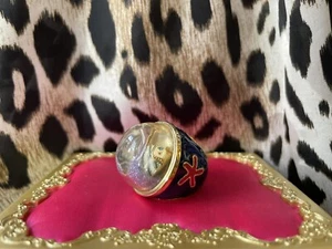 Betsey Johnson Vintage Meerjungfrau Geschichte Lucite Flasche Engelfisch Shaky Ring - Bild 1 von 8