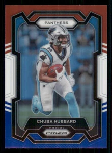 2023 Panini Prizm Prizms Red White and Blue #40 Chuba Hubbard - Picture 1 of 2