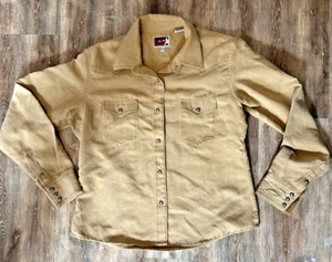 Brooks & Dunn Shirt Panhandle Slim Microsuede Tan Snap Childs Large Country - Picture 1 of 10