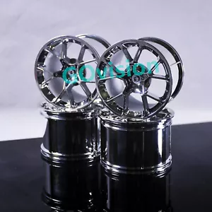 Personalizzati 4 pz Cerchi Argento Cromato Mozzi Ruota 37383 per Lego 42115 42083 MOC - Foto 1 di 5
